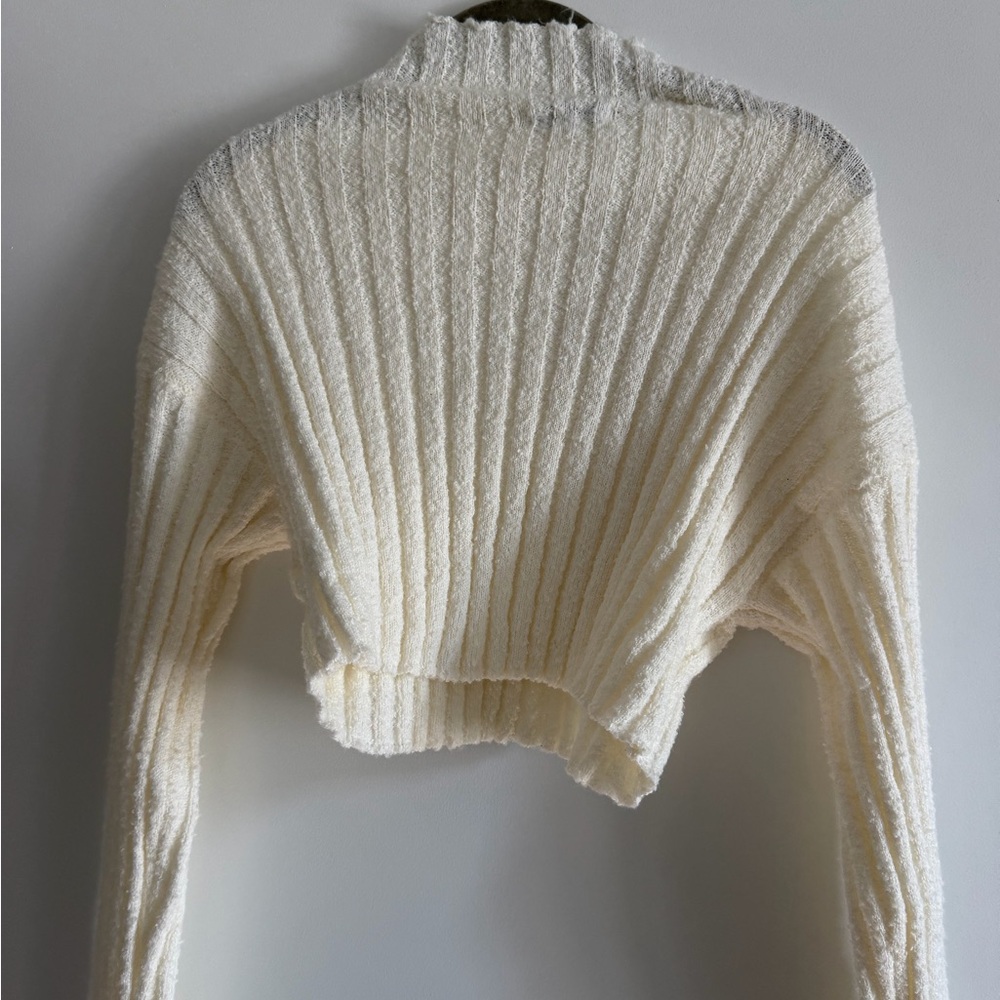 Jazz Club Mock Neck Sweater Top - Cream